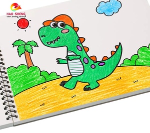 Chine gros personnalisé mignon enfantin petit dinosaure motif spirale dessin livre cuivre couverture papier carton impression - Product Image 5