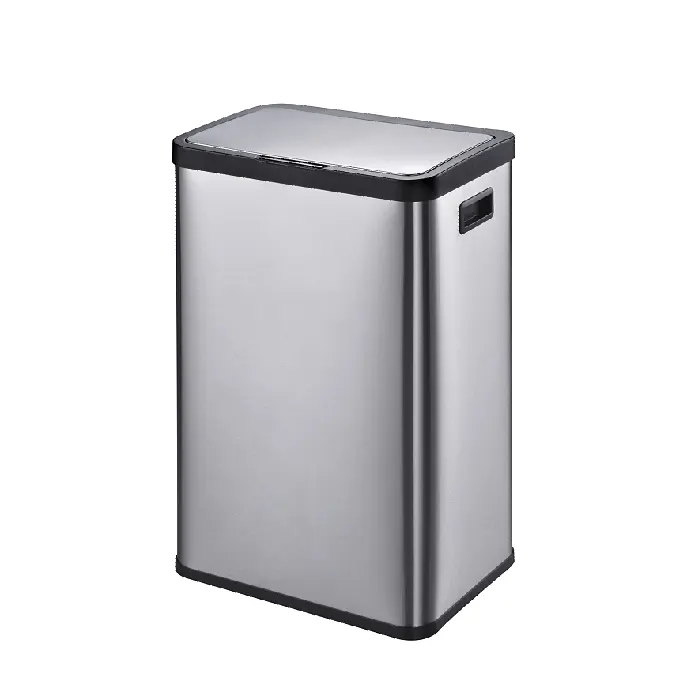 Cubo de basura con Sensor automático, cubo de basura de 60l de acero inoxidable, sin contacto, inteligente, para muebles de cocina