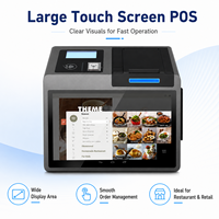 Terminal POS Pintar Z100 Layar Sentuh Besar Printer Thermal Terintegrasi Pembaca Kartu NFC IC Dukungan Laci Uang RJ12