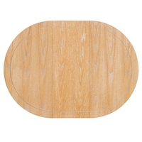 Table à manger pour 4-6 personnes, cuisine avec pieds croisés robustes et vieillis (fini bois naturel)