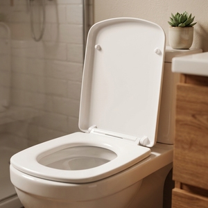 <span class=keywords><strong>Tapa</strong></span> de Inodoro <span class=keywords><strong>Universal</strong></span> Reforzada para el Hogar JH6033B, Forma <span class=keywords><strong>Cuadrada</strong></span>, Material PP - Product Image 1
