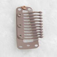 Clips de Acero Inoxidable Tipo I de Alta Calidad, 10 Dientes, 3.8cm, para Pelucas y Extensiones de Cabello, Uso Comercial
