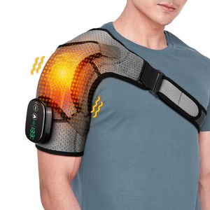 Factory Custom <b>Rechargeable</b> Heated Shoulder Pad with <b>Vibration</b> Massage for Home Office Use Adjustable Temperature Control - Product Image 3