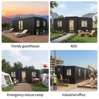 Maison conteneur pliable moderne en acier galvanisé extensible 20ft 40ft avec support de système solaire à installation rapide