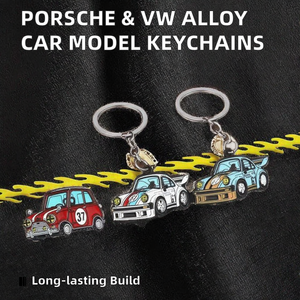 Porte-clés en métal classique élégant pour Porsche 911 <span class=keywords><strong>VW</strong></span> <span class=keywords><strong>T1</strong></span>, modèle de voiture en alliage mignon, collection de porte-clés, impression UV, <span class=keywords><strong>logo</strong></span> personnalisé, tendance - Product Image 2
