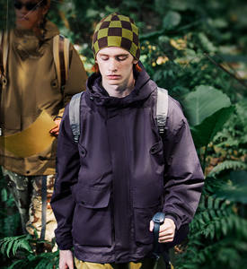 Hombres ligero 3-en-1 Primavera al aire libre senderismo chaquetas lona Softshell Cargo <span class=keywords><strong>Anorak</strong></span> cierre de cremallera fino Safari rompevientos abrigo - Product Image 1