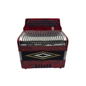 Accordéon diatonique professionnel SEASOUND à 34 boutons et <span class=keywords><strong>12</strong></span> <span class=keywords><strong>basses</strong></span>, de haute qualité, JB3412, couleur rouge, en bois, portable, pour étudiants - Product Image 3