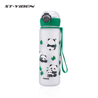 Bouteille d'eau portable en plastique Yiben de 480 ml, mignonne et anti-fuite, avec paille, prix direct usine pour enfants