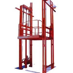 Plate-forme élévatrice électrique hydraulique à 3 arrêts pour ascenseur de marchandises pour entrepôt équipement de restaurant rouge de toute couleur