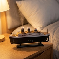 Diffuseur d'air domestique unique le plus vendu, humidificateur d'air design bateau, pulvérisation de méduse R, diffuseur d'arômes ultrasonique 250 ml