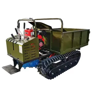 Transporteur de chenilles hydraulique de 3 tonnes Mini Dumper à chenilles en caoutchouc à vendre