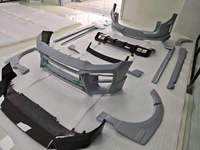 Kit carrosserie complet TechArt Aero Kit en carbone mat pour Porsche E3.2 Cayenne 2024-2025 avec système d'échappement central, installation facile