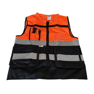 Chaleco de Alta Visibilidad, Reflectante, con Parte Inferior Negra, Mayor Visibilidad, Cuello en V, con Cremallera y Bolsillo - Product Image 3