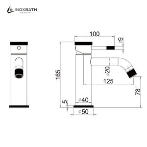 Grifo <span class=keywords><strong>de</strong></span> Baño Monomando <span class=keywords><strong>de</strong></span> Acero Inoxidable SUS 304 con Montaje en Cubierta y Válvula Cerámica para Aplicaciones en Pasillos - Product Image 5