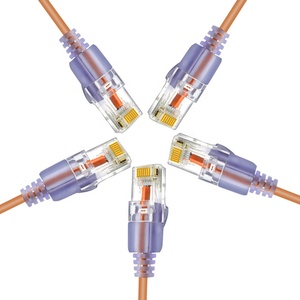 Cavo di rete 1FT <span class=keywords><strong>3FT</strong></span> 5FT 7FT 10FT 20FT 30FT 50FT rame UTP RJ45 CAT6A CAT6 cavo di toppa rotondo con stivali di plastica - Product Image 5