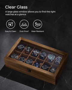 Boîte à montres en <span class=keywords><strong>bois</strong></span> artisanale, nouveau design, en <span class=keywords><strong>bois</strong></span> de manguier, avec couvercle en acrylique, organiseur de montres en <span class=keywords><strong>bois</strong></span>. - Product Image 4