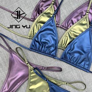 Maillots de bain professionnels OEM, bikinis de luxe, vêtements de plage pour femmes, maillots de bain personnalisés en polyester écologique brillant - Product Image 1