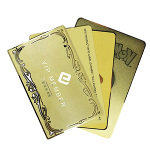 Tarjeta de Presentación Digital NFC RFID de Metal Personalizada con Logotipo <span class=keywords><strong>QR</strong></span>, Chip Inteligente Invisible Ntag213, Resistente al Agua, 13.56MHz - Product Image 1