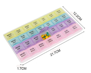 Promotional Plastic Pill Bottles case Plastic Medicine case 28 case Travel Pill Box
