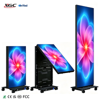 Affichage LED contrôlé par WiFi, affichage LED pour ascenseurs, signalétique directionnelle, pas de pixel P1.2-P2.5, mur vidéo portable pliable