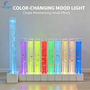 Lampe de sol moderne en acrylique à bulles d'eau, lumière LED ronde sur pied, télécommandée, décoration d'intérieur pour salon - Product Image 2