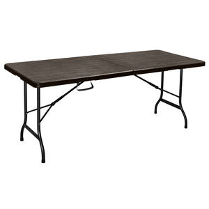 Hot <strong>Sales</strong> Outdoor Furniture Garden Portable Space Saving Black Plastic Rectangular Folding Banquet <strong>Trestle</strong> <strong>Table</strong> <strong>for</strong> Events - Product Image 1