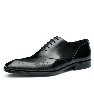 Chaussures habillées pour hommes 2025 en cuir véritable, style Oxford à bout pointu, pour la marche, formelles, pour mariage et soirée - Product Image 1