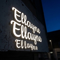 Lettres en relief LED suspendues personnalisées, éclairées par l'avant, pour enseigne de logo d'entreprise 3D illuminée, pour décoration de plafond de centre commercial