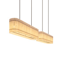 Lustre LED Rectangulaire en Albâtre Espagnol, Style Restaurant Français de Luxe, Moderne et Minimaliste, pour Salle à Manger, Bar, Zone de Réception