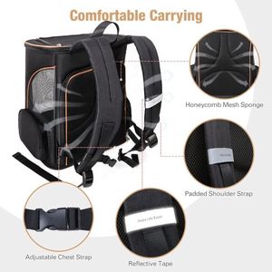Free sample Large <b>Cat</b> <b>Backpack</b> Carrier Expandable Pet Carrier <b>Backpack</b> for Small Dogs Medium <b>Cats</b> Fit Up to 18 Lbs - Product Image 2