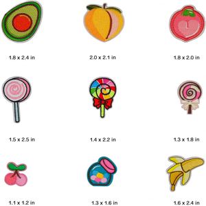 Hot Sale Bulk Stock Embroidered Iron on Cute Simulation Fruit Lollipop Patch for Kids Clothes - Product Image 5