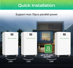 Batterie de stockage d'énergie domestique empilable GSL ENERGY 20KWH 32KWH 20KWH 51.2V LiFePO4 pour systèmes solaires hors réseau/hybrides, type séparé - Product Image 5