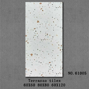 Design italien 60x60 Surface mate Carreaux de sol en céramique à motif terrazzo Antidérapant Nouveaux matériaux de construction modernes Liquidation bon marché - Product Image 4