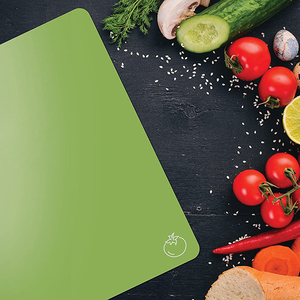 Alfombrilla de corte antideslizante de 6 piezas Alfombrillas de tabla de cortar flexibles de plástico con iconos de alimentos para carne y verduras - Product Image 6