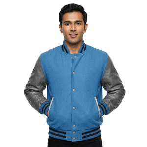 Veste universitaire décontractée grande taille personnalisée pour homme, couleurs assorties, vente en gros – Offre spéciale - Product Image 1