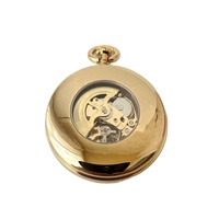 Mouvement Mécanique Squelette Chaîne Serpent Laiton Montres de Poche Mécaniques Automatiques