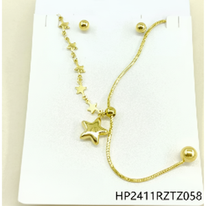 ชุดเครื่องประดับ 3 ชิ้น ลายจุดน่ารักสำหรับผู้หญิง ชุบทอง ประดับเพชร สไตล์น่ารัก เหมาะสำหรับงานปาร์ตี้และเป็นของขวัญงานแต่งงาน - Product Image 1