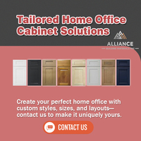 Armoire de bureau sur mesure RTA |   Armoire de bureau en bois, directement de l'usine/entrepôt |   Armoires de rangement pour bureau à domicile destinées aux résidentielles aux États-Unis