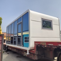 Maisons préfabriquées de luxe en conteneur à structure en acier, mobiles et préfabriquées en forme de dosette, maisons en kit avec cabine Apple à vendre