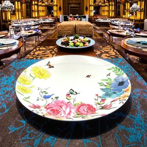 Platos de <span class=keywords><strong>melamina</strong></span> de plástico circular para alimentos grandes para buffet y banquetes, aptos para lavavajillas, platos para servir pollo asado no tóxico - Product Image 6