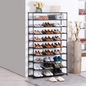 خزانة لتنظيم الأحذية تتسع إلى 50 زوجًا متينة ومستقرة حامل أحذية منزلي من البلاستيك لسهولة التجميع بسعة كبيرة - Product Image 1