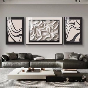 Toptan Estetik Geometrik Siyah Beyaz Soyut Duvar Resmi Modern İskandinav Duvar Sanatı Resmi Ev Dekoratif Tablosu - Product Image 6