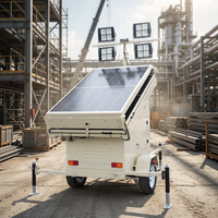 Mobile Solar-LED-Lichtturm-Beleuchtung Teleskopischer Lichtturm für LKWs 4*200W LED für Baustellen Straßenarbeiten Notbeleuchtung