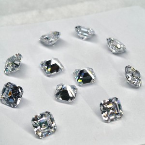 Asche Asscher Cut Cubic Zirconia Gemstone White Square For Jewelry Making - Product Image 3