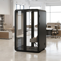 UNIBOOTH Cabine de bureau insonorisée de luxe 33 dB, ignifuge ISO 23351 ASTM-E84, à montage rapide, pour salle de formation, hall, commande en gros