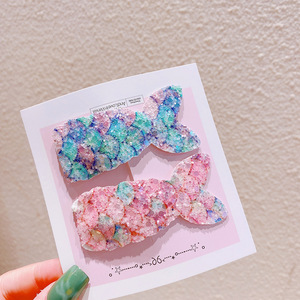 Moda dulce y linda con flequillo lateral pinza de pelo rota <span class=keywords><strong>Dream</strong></span> Mermaid Princess Glitter pinza de pelo de cola de pez para niños - Product Image 6