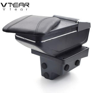 Vtear Volkswagen <span class=keywords><strong>Tiguan</strong></span> Car-Styling Intérieur ABS Accoudoir Boîte en cuir Rangement central avec fil rouge Accessoires <span class=keywords><strong>de</strong></span> <span class=keywords><strong>voiture</strong></span> élégants - Product Image 3