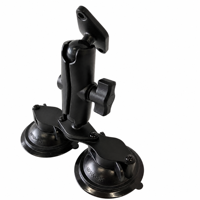 Support de moniteur de pare-brise de voiture à ventouse à verrouillage par torsion robuste avec plaque AMPS et rotation à 360 degrés pour tablette