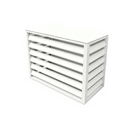 Nouvelle Housse de Climatiseur Extérieure en Aluminium Style Persienne, Étanche aux Intempéries, avec Grille de Ventilation Découpée au Laser 3D