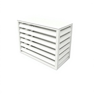 Nouvelle Housse de <span class=keywords><strong>Climatiseur</strong></span> Extérieure en Aluminium Style Persienne, Étanche aux Intempéries, avec Grille de Ventilation Découpée au Laser 3D - Product Image 1